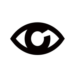 Oko,  symbol wzroku okulistyka, optyk - ikona wektorowa