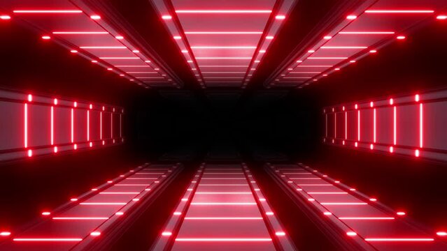 4k Colored Neon Tunnel Loop