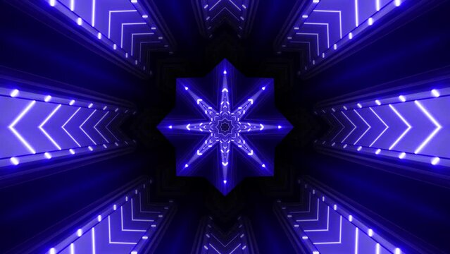 4k Colored Abstract  Neon Tunnel