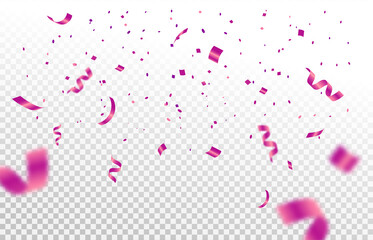 Abstract background. Party, Celebration or special birthday background with golden shiny glitters or ribbon falling in transparent background. Creative and Modern design. vector illustration