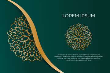 background with ornament mandala art luxury for ramadan card or invitation