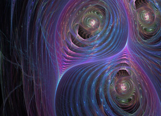 Obraz premium abstract fractal background with circles