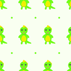 Seamless Pattern Abstract Elements Animal Green Dinosaurs Wildlife Vector Design Style Background Illustration Texture For Prints Textiles, Clothing, Gift Wrap, Wallpaper, Pastel