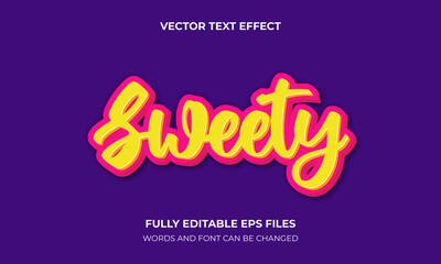 Editable 3D Text Effect Template With Candy Style
