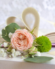 bouquet of pink roses