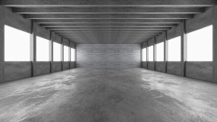 empty room made of rustic concrete for backdrop