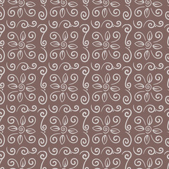 Hand drawn vintage floral pattern Free Vector