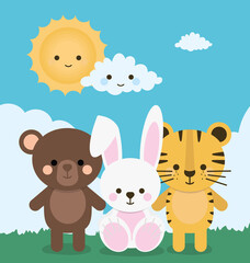 baby animals in grass