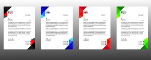 Blue Black and White Letterhead design .eps