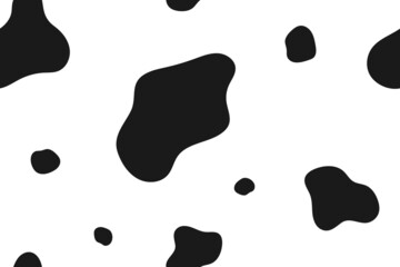 Dalmatian pattern. Seamless cow patches. Animal skin.
