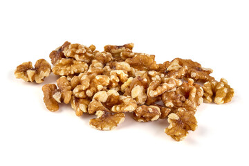 Walnut kernel, Nuts, isolated on white background