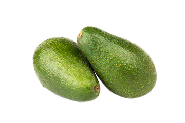 Avocado isolated on white background. Avocado close-up.