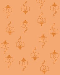 Ganesha seamless pattern 