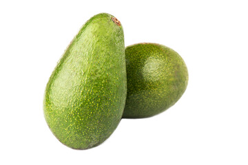 Avocado isolated on white background. Avocado close-up.