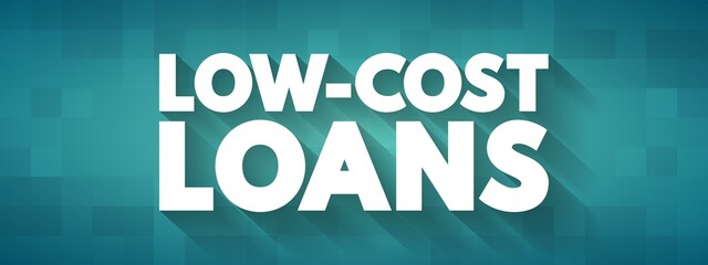Low Cost Loans text quote, concept background