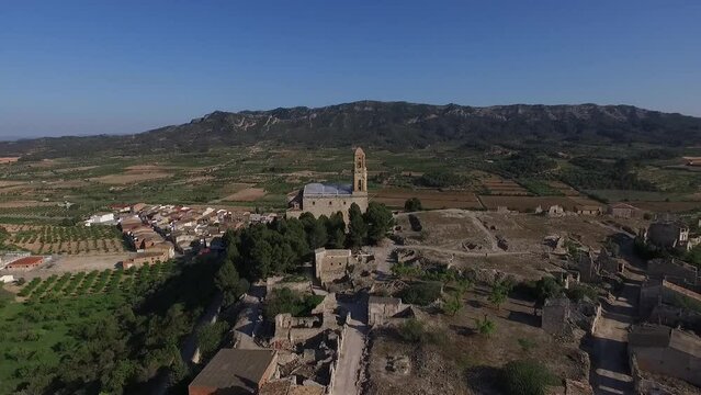Corbera d'Ebre pueblo de la Comarca de la Terra Alta Tarragona, escenario de la Batalla de l'Ebre