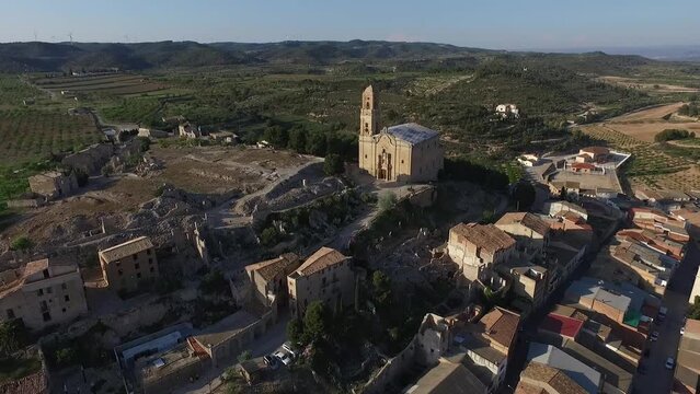 Corbera d'Ebre pueblo de la Comarca de la Terra Alta Tarragona, escenario de la Batalla de l'Ebre