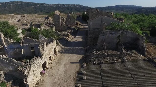 Corbera d'Ebre pueblo de la Comarca de la Terra Alta Tarragona, escenario de la Batalla de l'Ebre