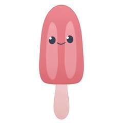 cute childish summer illustration - ice cream on a stick