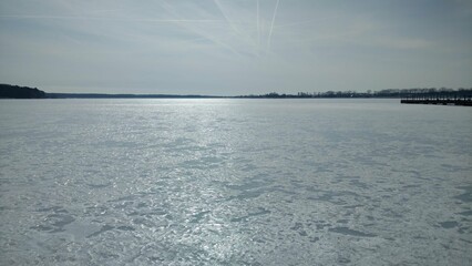 Frozen Zemborzycki Reservoir