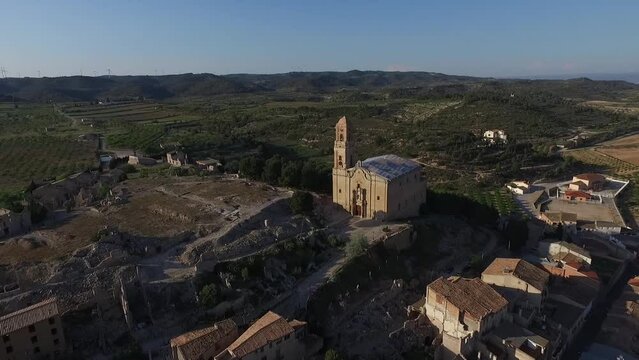 Corbera d'Ebre pueblo de la Comarca de la Terra Alta Tarragona, escenario de la Batalla de l'Ebre