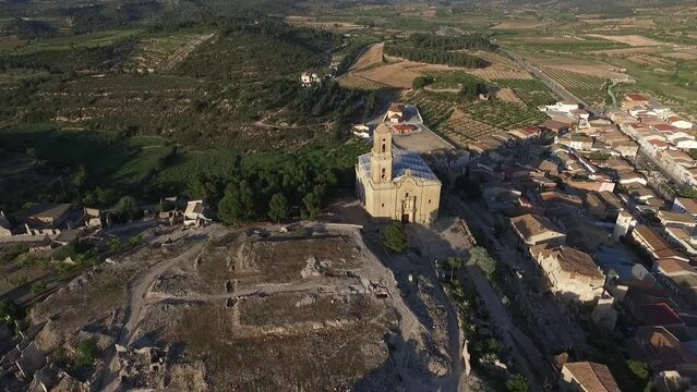 Corbera d'Ebre pueblo de la Comarca de la Terra Alta Tarragona, escenario de la Batalla de l'Ebre