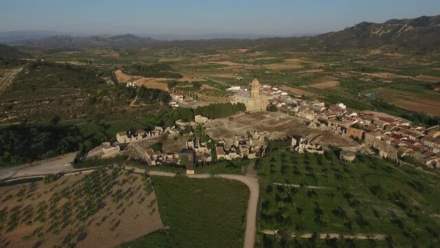 Corbera d'Ebre pueblo de la Comarca de la Terra Alta Tarragona, escenario de la Batalla de l'Ebre