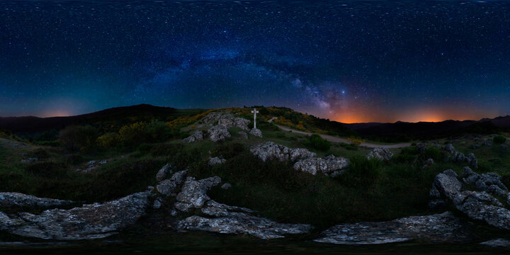 The Milky Way from the Pando Hermitage of Prioro, Leon