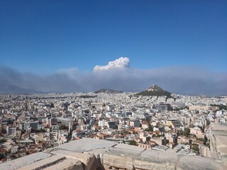 Conflagration Fog View from Akropol Greece