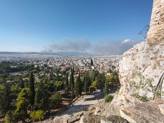 Conflagration Fog View from Akropol Greece