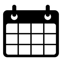 Calendar Flat Icon Isolated On White Background