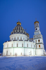 The evening view of New Jerusalem Monastery (XVII) in Russia
