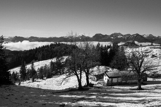 Steinmoosalm bei Sachrang, unterhalb des Spitzstein