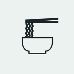 Chinese noodles vector icon illustration sign