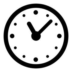 Timer Clock Flat Icon Isolated On White Background