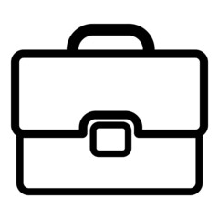 Briefcase Flat Icon Isolated On White Background