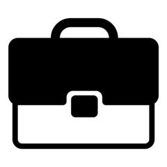 Briefcase Flat Icon Isolated On White Background