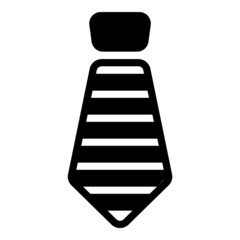 Necktie Flat Icon Isolated On White Background