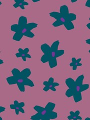 Flowers pattern minimalist trendy pink