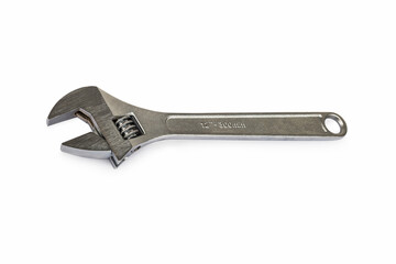 Adjustable wrench, isolated on white background
