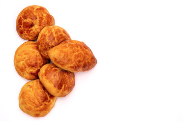 Turkish donuts stacked with copy space