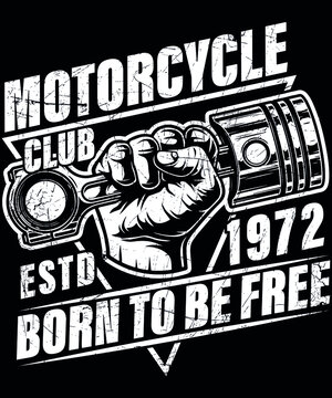 Fully editable Vector EPS 10 Outline of Motorcycle Club Biker T-Shirt Design an image suitable for T-shirts, Mugs, Bags, Poster Cards and much more. The Package is 4500* 5400px