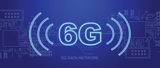 Wireless network 6G and 5G Smart city concept. Internet , 6G wireless network with high speed connection . Smart city. Isometry.Vector image. 