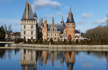 Fototapeta premium France, the picturesque castle of Maintenon in Eure and Loir region.