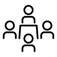 People Group Flat Icon Isolated On White Background