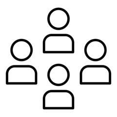 People Group Flat Icon Isolated On White Background