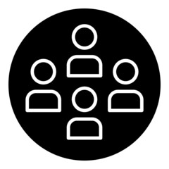 People Group Flat Icon Isolated On White Background