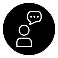 Talk Flat Icon Isolated On White Background