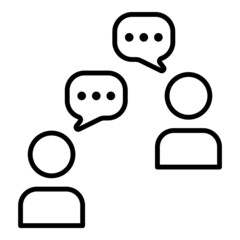 Talk Flat Icon Isolated On White Background