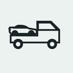 Fototapeta premium tow car vector icon illustration sign 